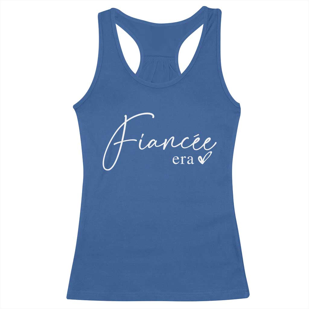 Fiancee Era Racerback Tank Top Engaged Bride Bachelorette Outfits TS10 Royal Blue Print Your Wear