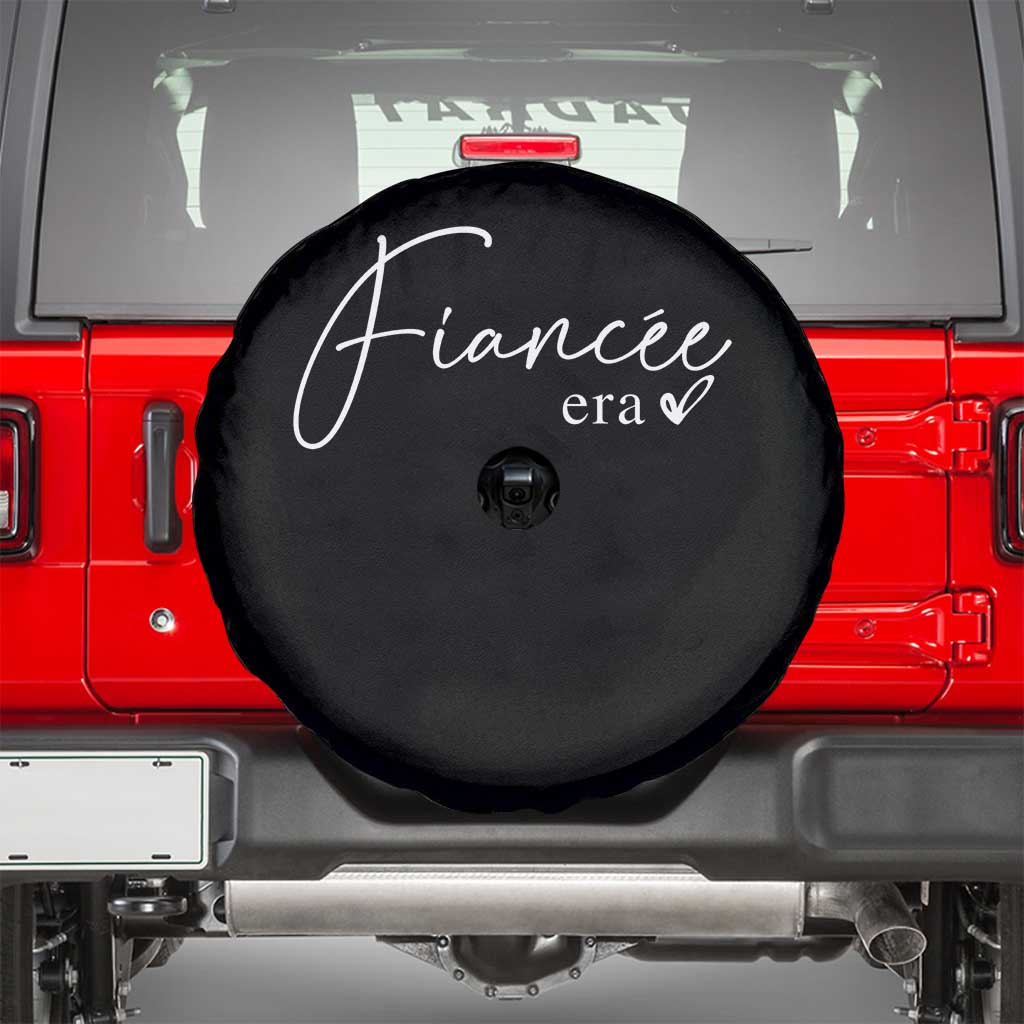 Fiancee Era Spare Tire Cover Engaged Bride Bachelorette Outfits TS10 Black Print Your Wear