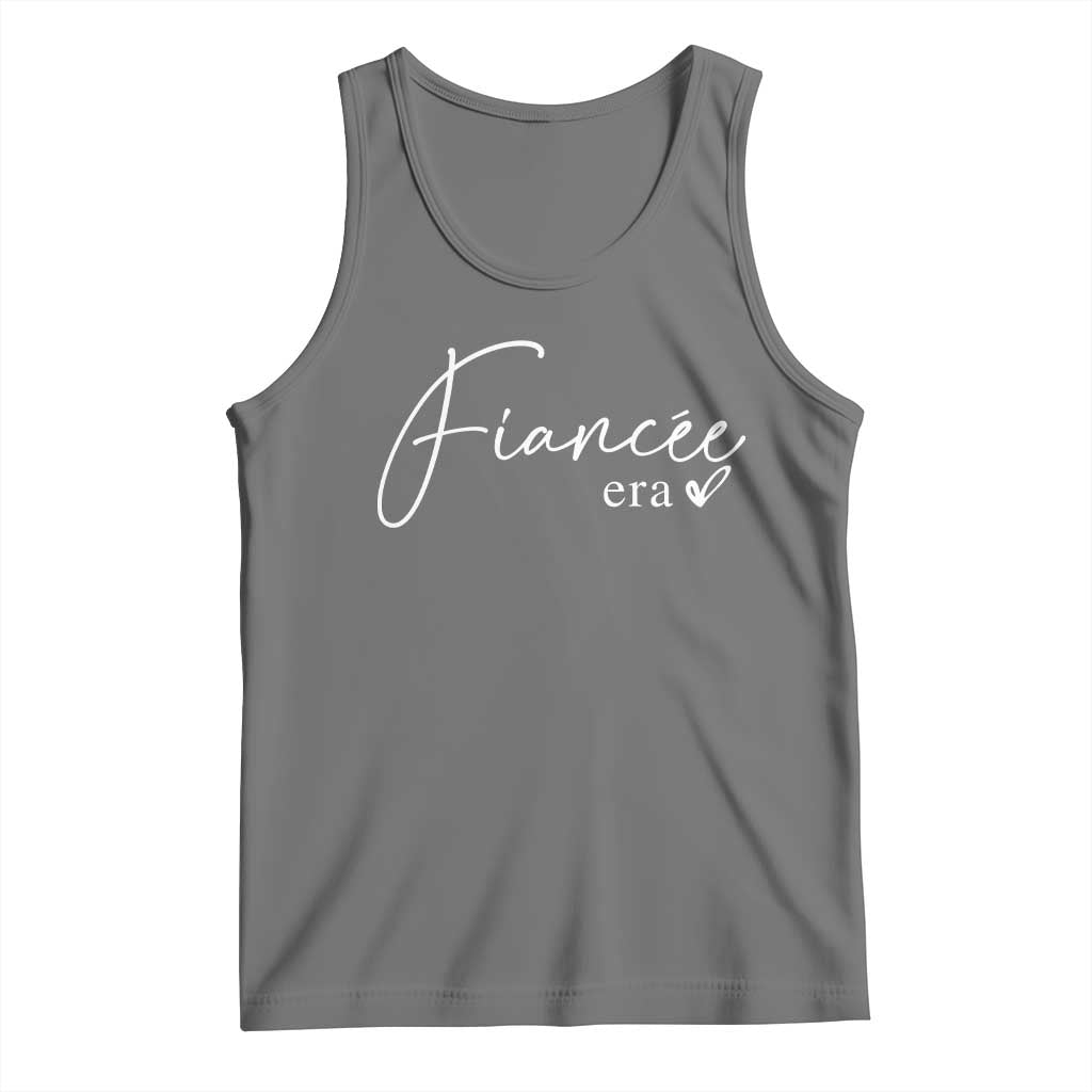 Fiancee Era Tank Top Engaged Bride Bachelorette Outfits TS10 Black Heather Print Your Wear