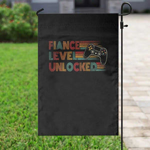 Fiance Level Unlocked Garden Flag Retro Engaged Gifts For Him Gamer TS10 Print Your Wear