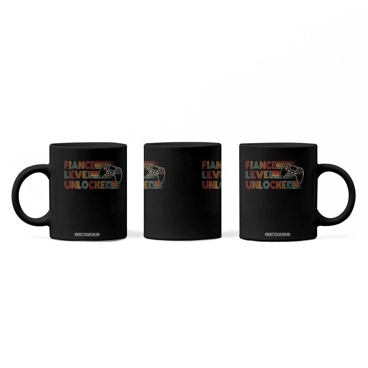 Fiance Level Unlocked Coffee Mug Retro Engaged Gifts For Him Gamer TS10 Print Your Wear