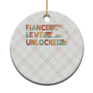 Fiance Level Unlocked Ceramic Ornament Retro Engaged Gifts For Him Gamer TS10 1pc Christmas Plaid Print Your Wear