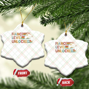 Fiance Level Unlocked Ceramic Ornament Retro Engaged Gifts For Him Gamer TS10 Print Your Wear