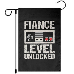 Leveled Fiance Unlocked Garden Flag Engagement Gift For Fiancé Bachelor Party TS10 Black Print Your Wear