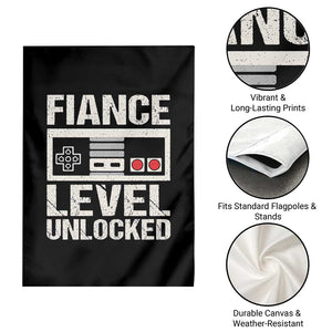 Leveled Fiance Unlocked Garden Flag Engagement Gift For Fiancé Bachelor Party TS10 Print Your Wear