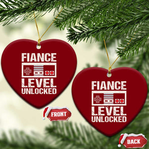 Leveled Fiance Unlocked Ceramic Ornament Engagement Gift For Fiancé Bachelor Party TS10 Print Your Wear