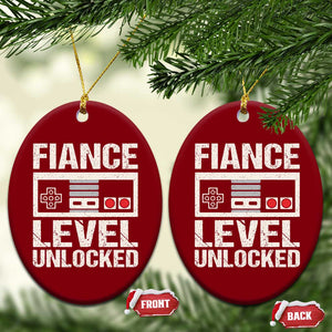 Leveled Fiance Unlocked Ceramic Ornament Engagement Gift For Fiancé Bachelor Party TS10 Print Your Wear
