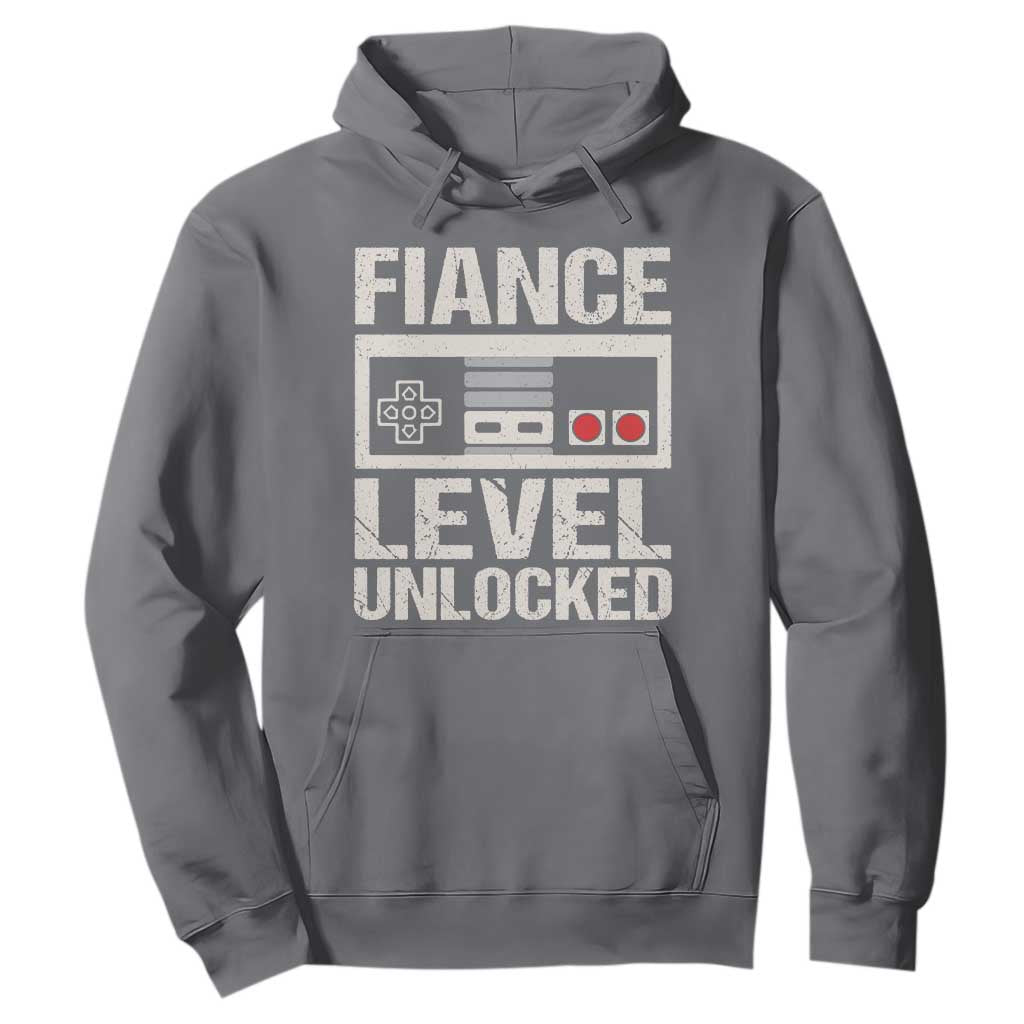 Leveled Fiance Unlocked Hoodie Engagement Gift For Fiancé Bachelor Party TS10 Charcoal Print Your Wear