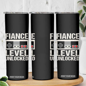 Leveled Fiance Unlocked Skinny Tumbler Engagement Gift For Fiancé Bachelor Party TS10 Print Your Wear