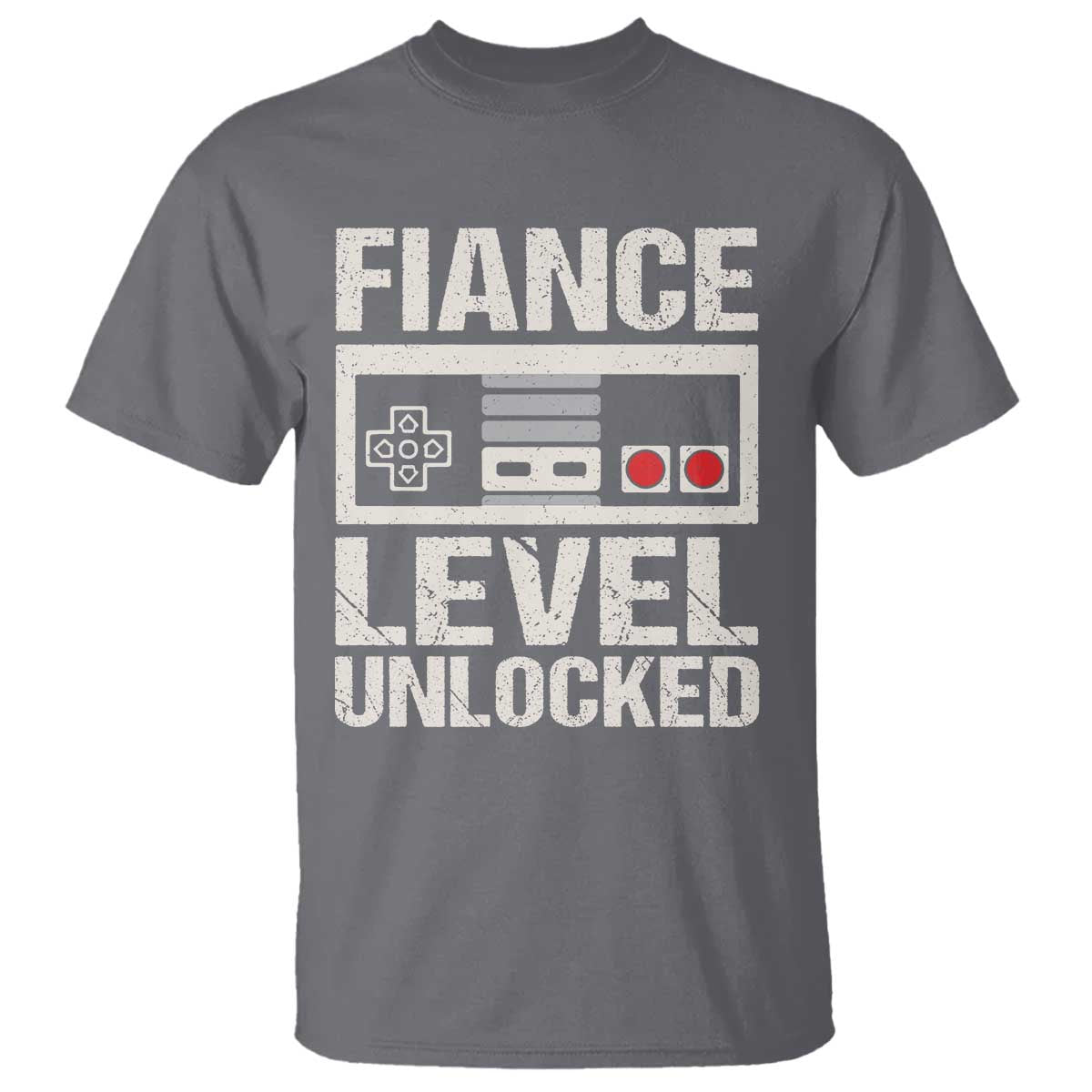 Leveled Fiance Unlocked T Shirt Engagement Gift For Fiancé Bachelor Party TS10 Charcoal Print Your Wear