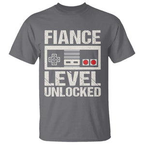 Leveled Fiance Unlocked T Shirt Engagement Gift For Fiancé Bachelor Party TS10 Charcoal Print Your Wear