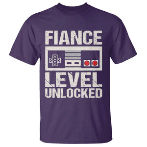Leveled Fiance Unlocked T Shirt Engagement Gift For Fiancé Bachelor Party TS10 Purple Print Your Wear