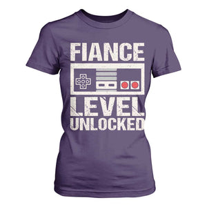 Leveled Fiance Unlocked T Shirt For Women Engagement Gift For Fiancé Bachelor Party TS10 Purple Print Your Wear