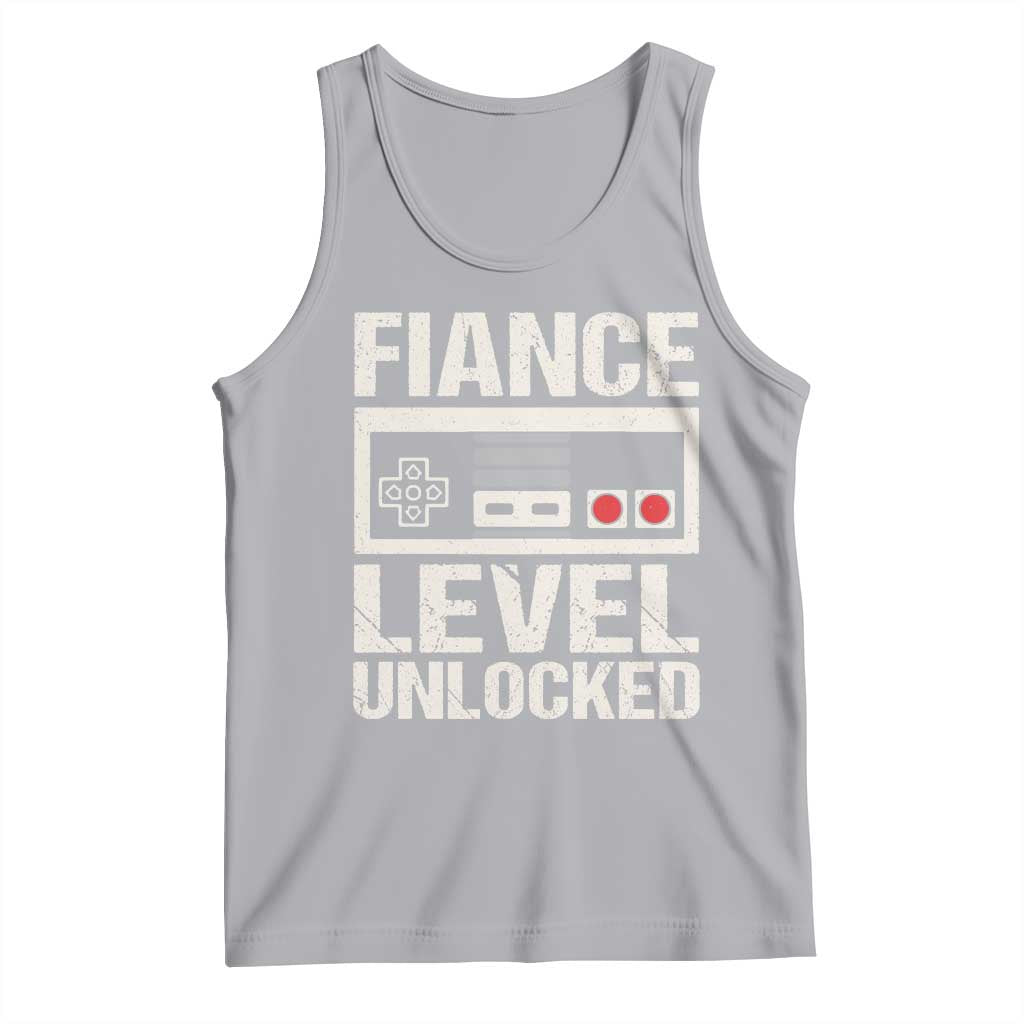 Leveled Fiance Unlocked Tank Top Engagement Gift For Fiancé Bachelor Party TS10 Athletic Heather Print Your Wear