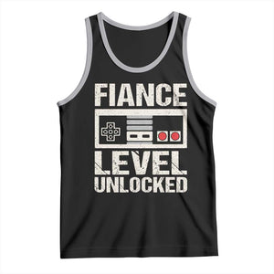 Leveled Fiance Unlocked Tank Top Engagement Gift For Fiancé Bachelor Party TS10 Black Athletic Heather Print Your Wear