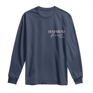 Personalized Fiance Long Sleeve Shirt Custom Date Boyfriend Engagement Gifts Future Mr and Mrs TS10 Navy Print Your Wear