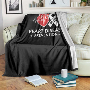 Go Red Heart Disease Prevention Throw Blanket Heartbeat CHD Wear Red February Month TS10 Print Your Wear