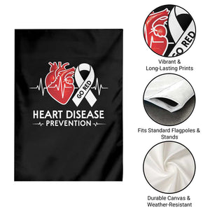 Go Red Heart Disease Prevention Garden Flag Heartbeat CHD Wear Red February Month TS10 Print Your Wear