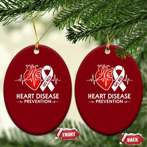 Go Red Heart Disease Prevention Ceramic Ornament Heartbeat CHD Wear Red February Month TS10 Print Your Wear
