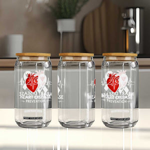 Go Red Heart Disease Prevention Glass Can Heartbeat CHD Wear Red February Month TS10 Print Your Wear