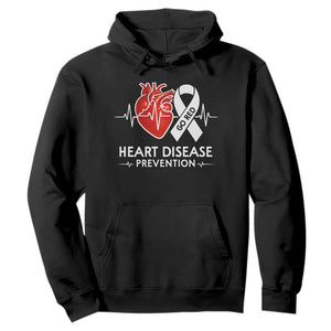 Go Red Heart Disease Prevention Hoodie Heartbeat CHD Wear Red February Month TS10 Black Print Your Wear