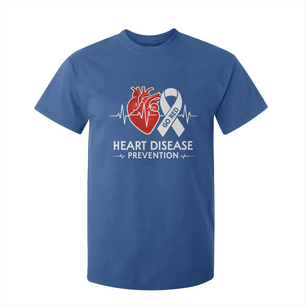 Go Red Heart Disease Prevention T Shirt For Kid Heartbeat CHD Wear Red February Month TS10 Royal Blue Print Your Wear