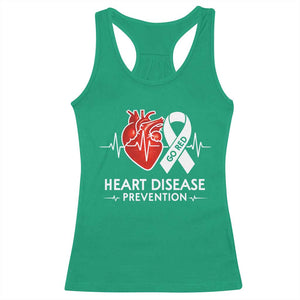 Go Red Heart Disease Prevention Racerback Tank Top Heartbeat CHD Wear Red February Month TS10 Irish Green Print Your Wear