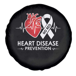Go Red Heart Disease Prevention Spare Tire Cover Heartbeat CHD Wear Red February Month TS10 Print Your Wear