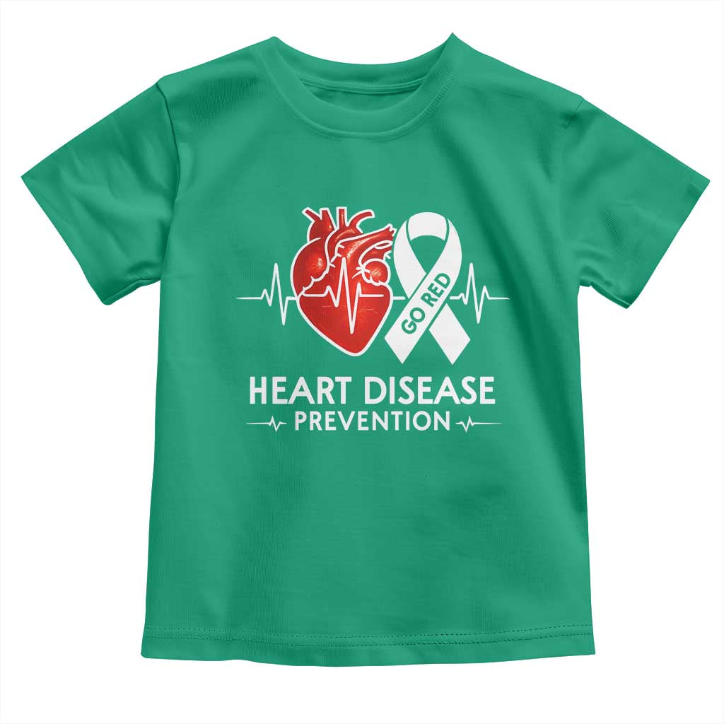 Go Red Heart Disease Prevention Toddler T Shirt Heartbeat CHD Wear Red February Month TS10 Irish Green Print Your Wear