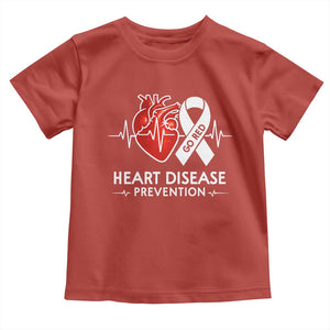 Go Red Heart Disease Prevention Toddler T Shirt Heartbeat CHD Wear Red February Month TS10 Red Print Your Wear