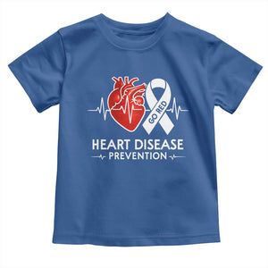 Go Red Heart Disease Prevention Toddler T Shirt Heartbeat CHD Wear Red February Month TS10 Royal Blue Print Your Wear