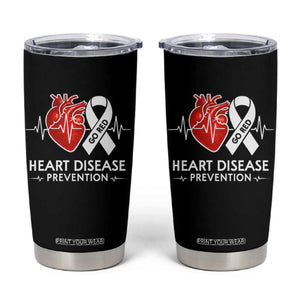 Go Red Heart Disease Prevention Tumbler Cup Heartbeat CHD Wear Red February Month TS10 Black Print Your Wear