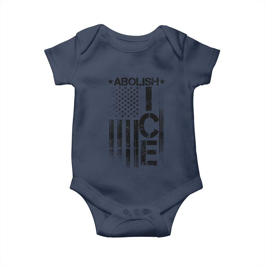 Abolish ICE Baby Onesie Vintage American Flag TS10 Navy Print Your Wear
