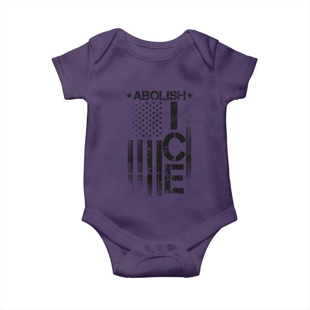 Abolish ICE Baby Onesie Vintage American Flag TS10 Purple Print Your Wear