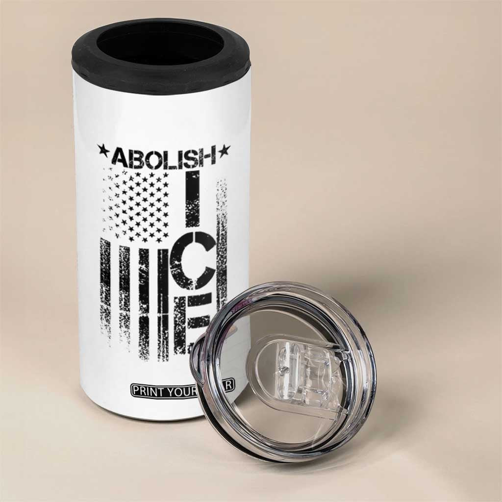 Abolish ICE 4 in 1 Can Cooler Tumbler Vintage American Flag TS10 Print Your Wear