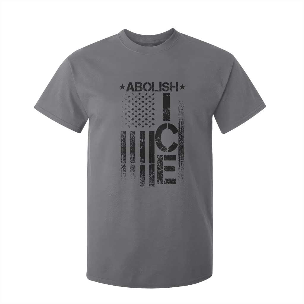 Abolish ICE T Shirt For Kid Vintage American Flag TS10 Charcoal Print Your Wear