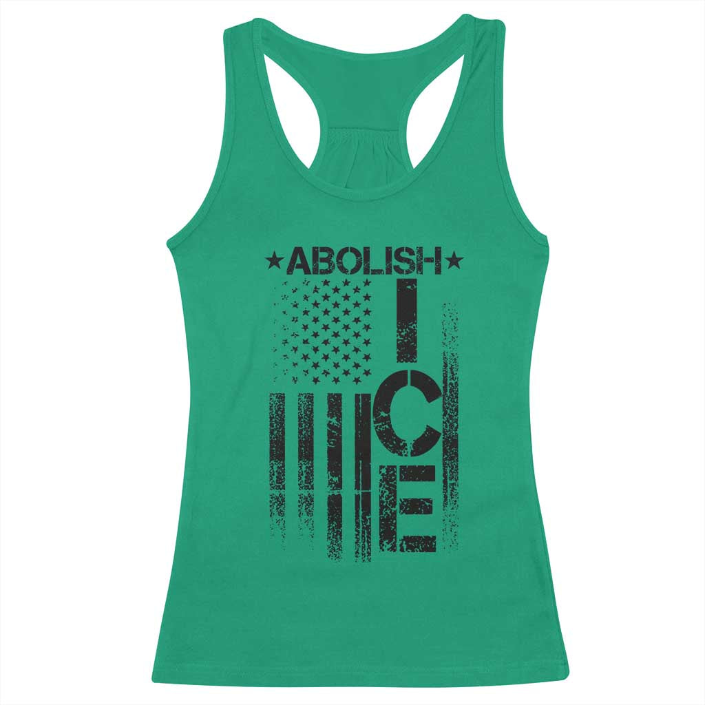 Abolish ICE Racerback Tank Top Vintage American Flag TS10 Irish Green Print Your Wear