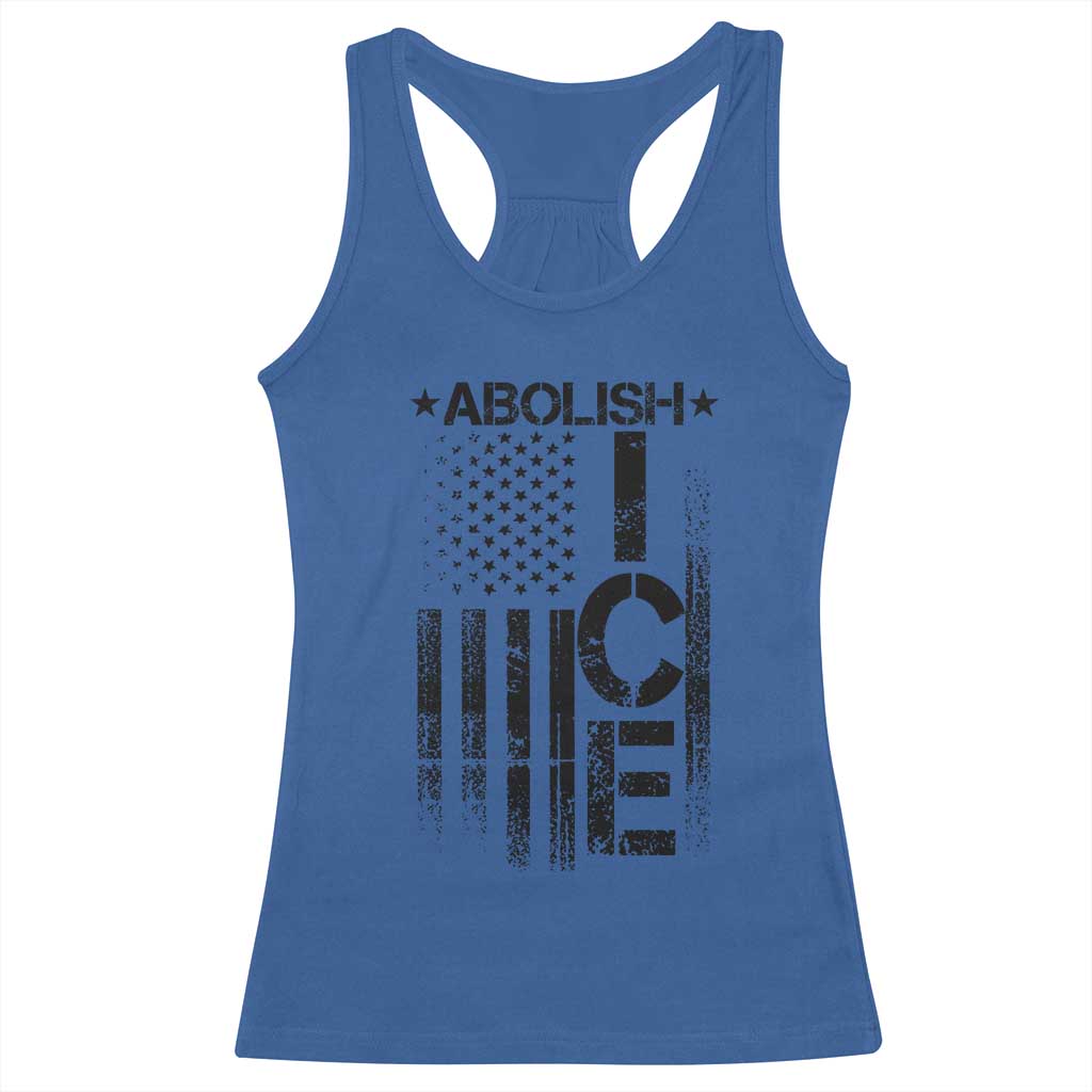 Abolish ICE Racerback Tank Top Vintage American Flag TS10 Royal Blue Print Your Wear