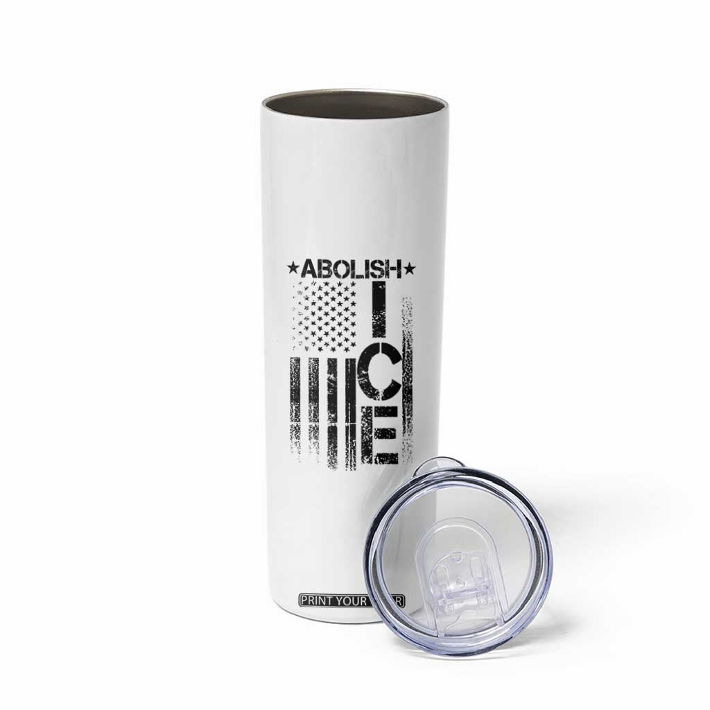 Abolish ICE Skinny Tumbler Vintage American Flag TS10 Print Your Wear