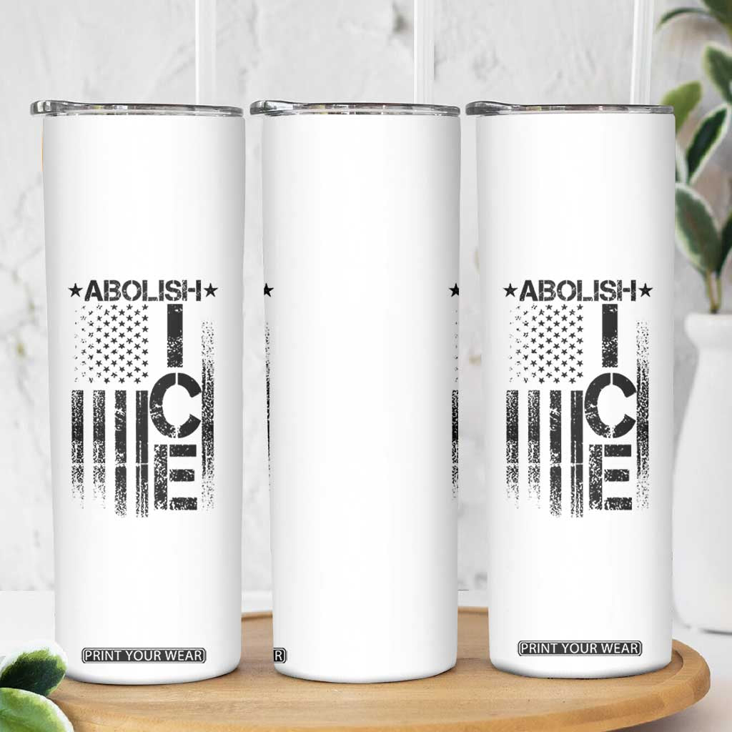Abolish ICE Skinny Tumbler Vintage American Flag TS10 Print Your Wear