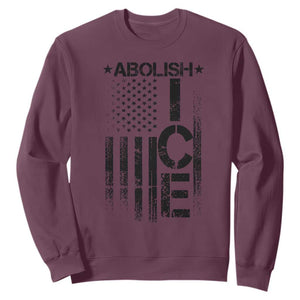 Abolish ICE Sweatshirt Vintage American Flag TS10 Maroon Print Your Wear