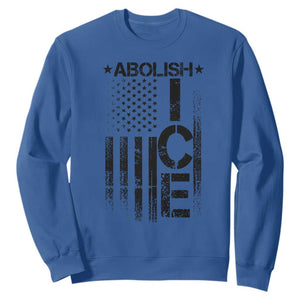 Abolish ICE Sweatshirt Vintage American Flag TS10 Royal Blue Print Your Wear