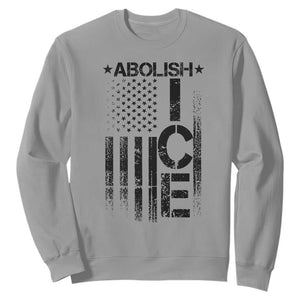 Abolish ICE Sweatshirt Vintage American Flag TS10 Sport Gray Print Your Wear