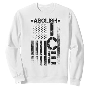 Abolish ICE Sweatshirt Vintage American Flag TS10 White Print Your Wear