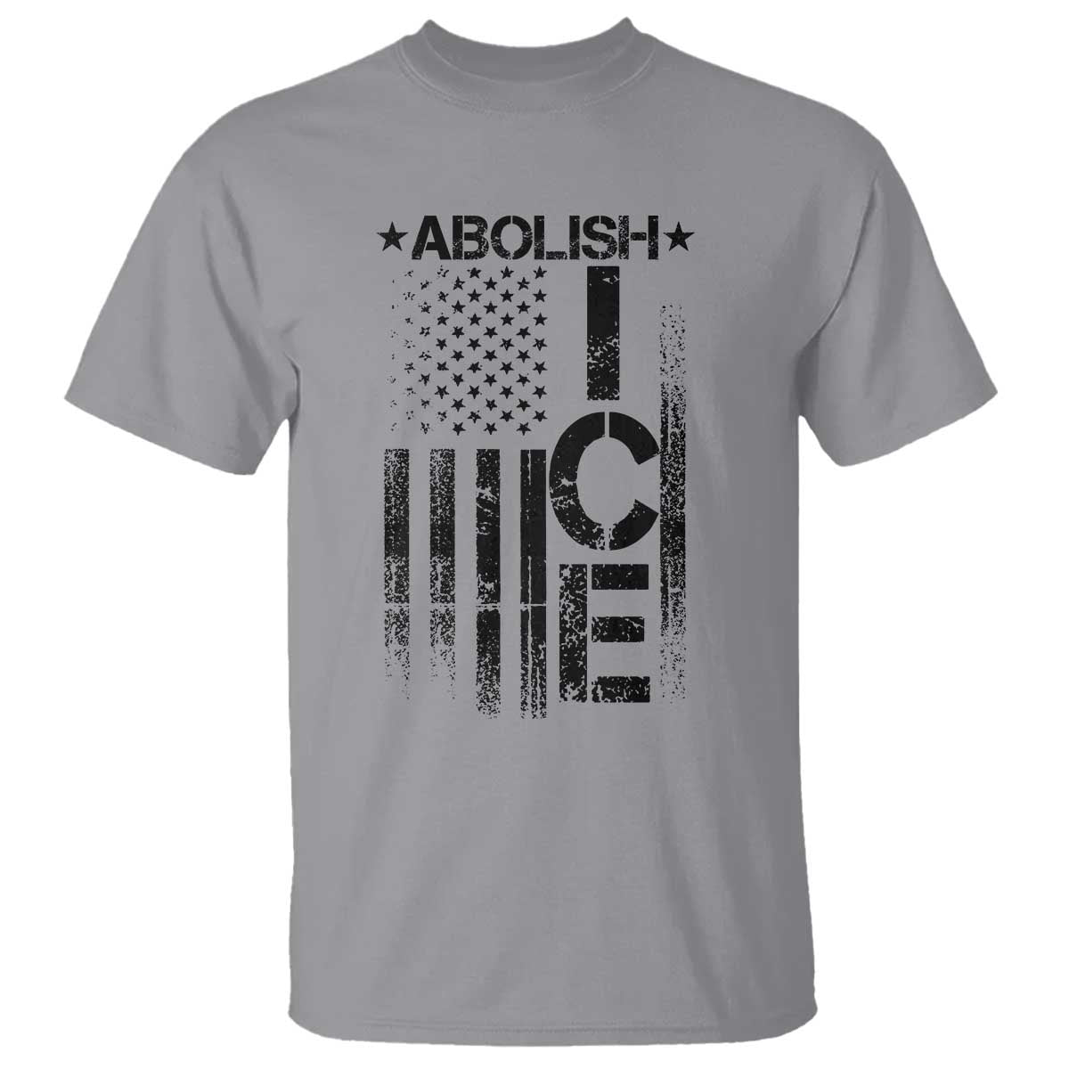 Abolish ICE T Shirt Vintage American Flag TS10 Sport Gray Print Your Wear