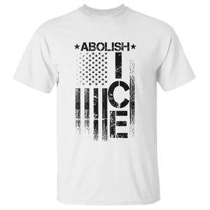 Abolish ICE T Shirt Vintage American Flag TS10 White Print Your Wear
