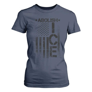 Abolish ICE T Shirt For Women Vintage American Flag TS10 Navy Print Your Wear