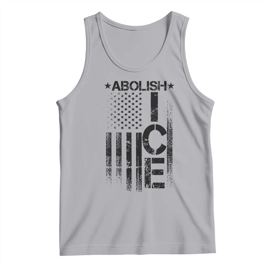 Abolish ICE Tank Top Vintage American Flag TS10 Athletic Heather Print Your Wear
