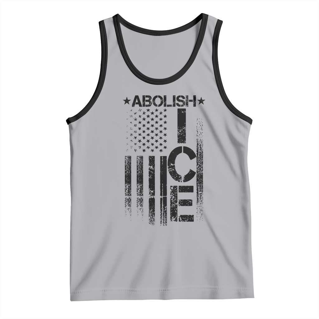 Abolish ICE Tank Top Vintage American Flag TS10 Athletic Heather Black Print Your Wear