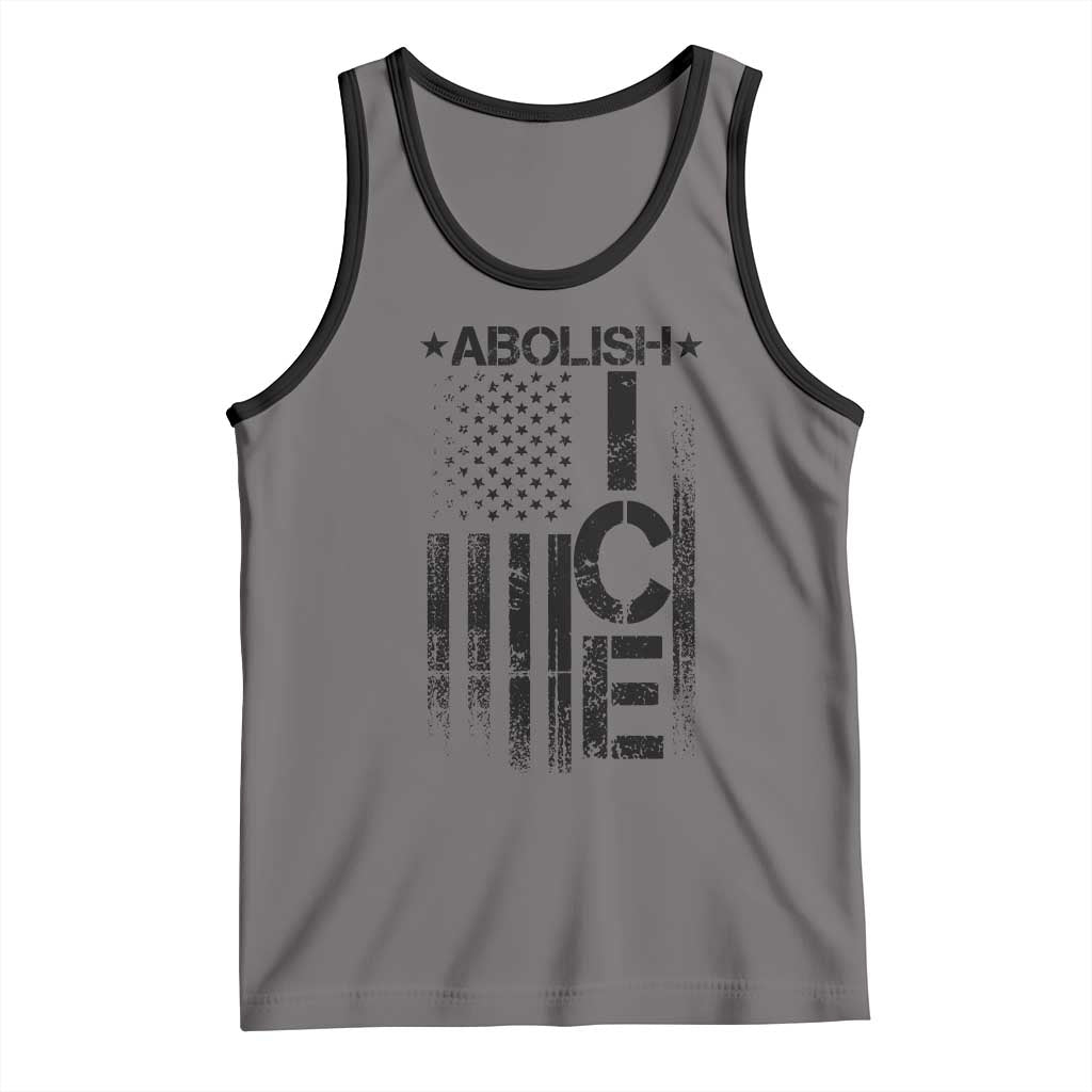 Abolish ICE Tank Top Vintage American Flag TS10 Deep Heather Black Print Your Wear